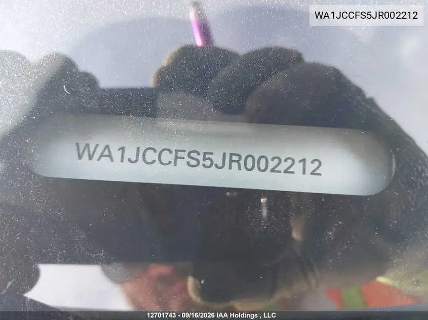 2018 AUDI Q3 VIN WA1JCCFS5JR002212 — фото 19