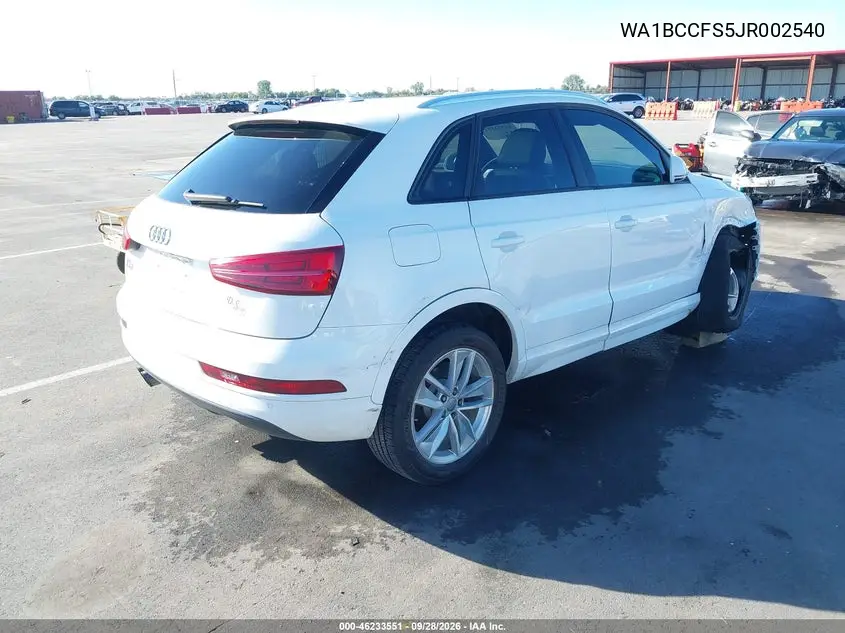 2018 AUDI Q3 VIN WA1BCCFS5JR002540 — фото 4