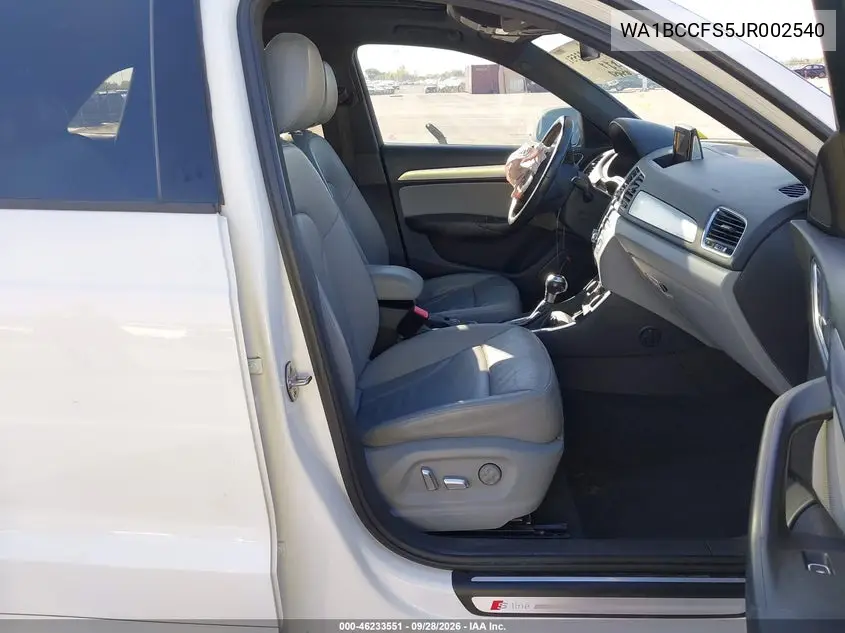 2018 AUDI Q3 VIN WA1BCCFS5JR002540 — фото 5