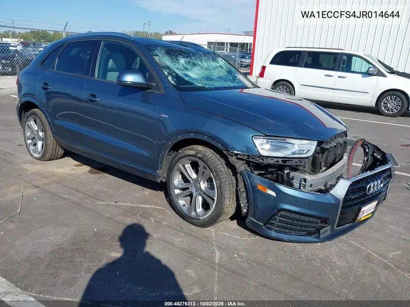 AUDI Q3 2018, VIN WA1ECCFS4JR014644