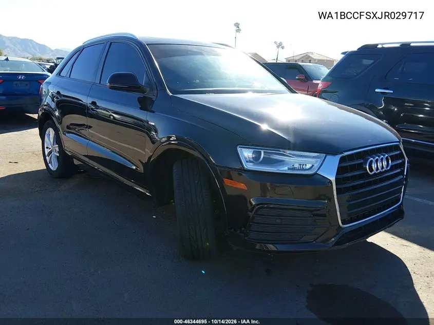 AUDI Q3 2018, VIN WA1BCCFSXJR029717