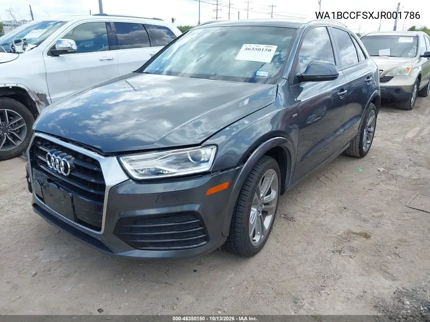 2018 AUDI Q3 VIN WA1BCCFSXJR001786 — фото 2