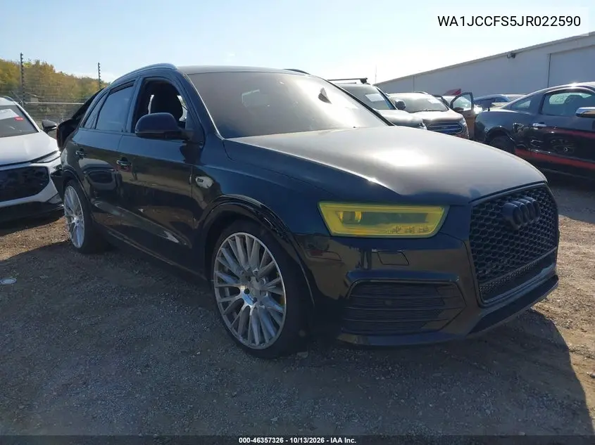 AUDI Q3 2018, VIN WA1JCCFS5JR022590