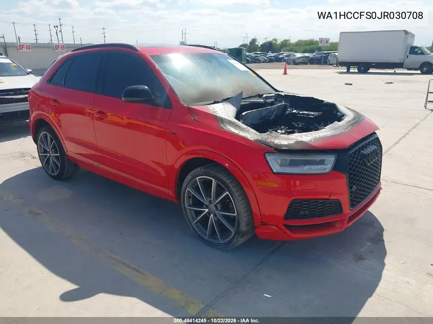 AUDI Q3 2018, VIN WA1HCCFS0JR030708