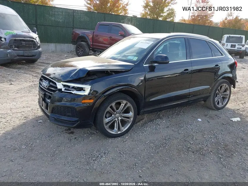 2018 AUDI Q3 VIN WA1JCCFS1JR031982 — фото 2