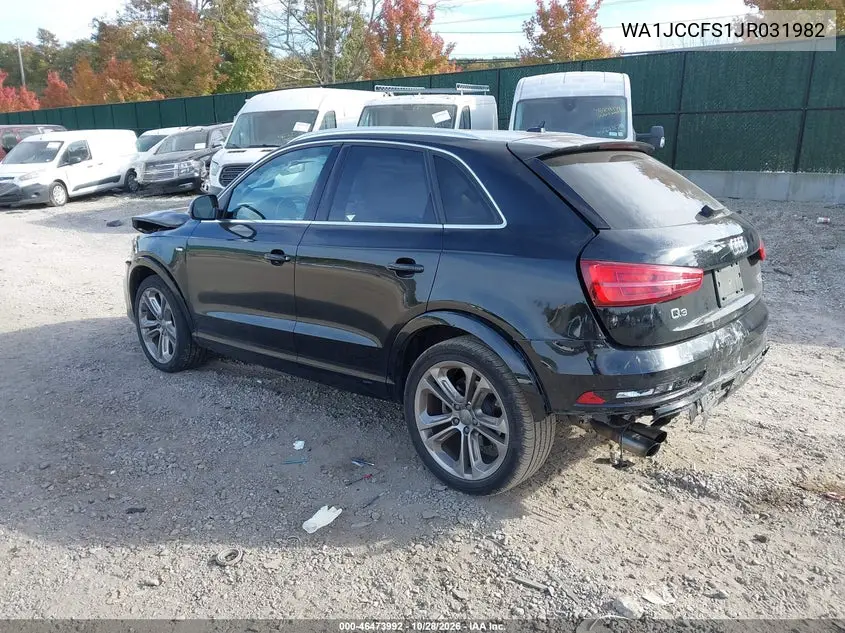 2018 AUDI Q3 VIN WA1JCCFS1JR031982 — фото 3