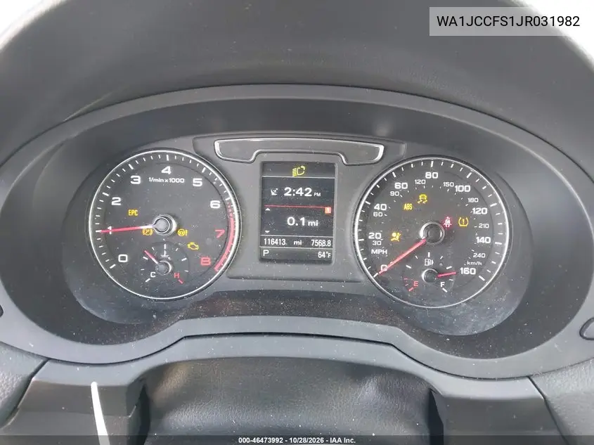 2018 AUDI Q3 VIN WA1JCCFS1JR031982 — фото 7
