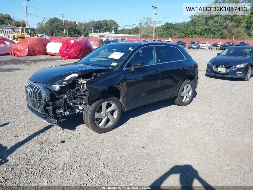 2019 AUDI Q3 VIN WA1AECF32K1087433 — фото 2
