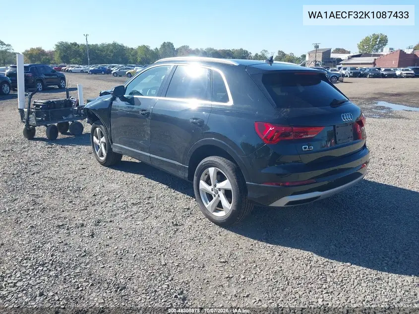 2019 AUDI Q3 VIN WA1AECF32K1087433 — фото 3