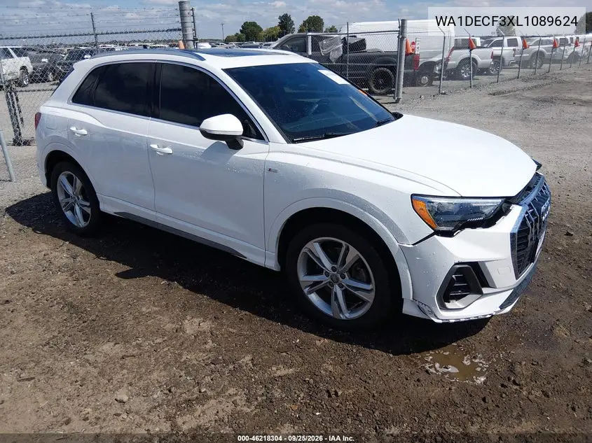AUDI Q3 2020, VIN WA1DECF3XL1089624