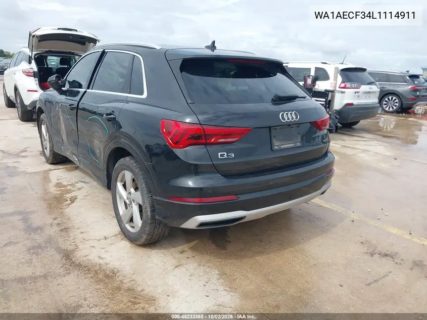 2020 AUDI Q3 VIN WA1AECF34L1114911 — фото 3