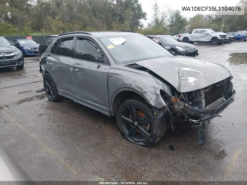 AUDI Q3 2020, VIN WA1DECF35L1104076