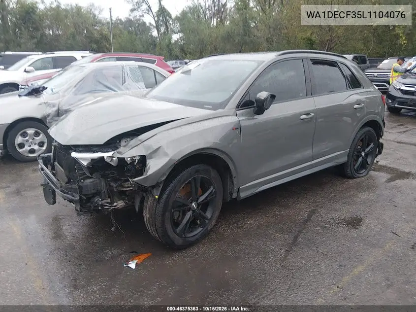 2020 AUDI Q3 VIN WA1DECF35L1104076 — фото 2