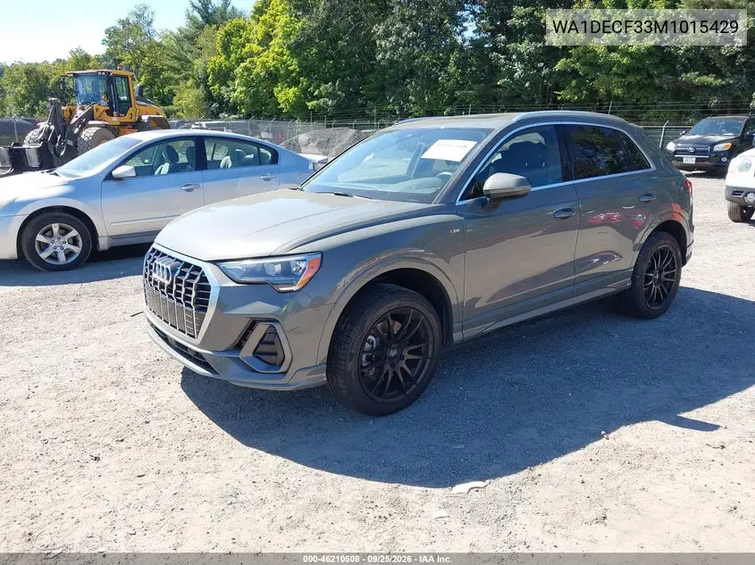 2021 AUDI Q3 VIN WA1DECF33M1015429 — фото 2