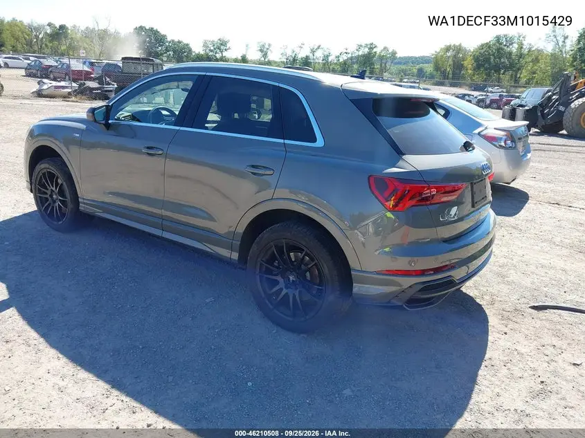 2021 AUDI Q3 VIN WA1DECF33M1015429 — фото 3