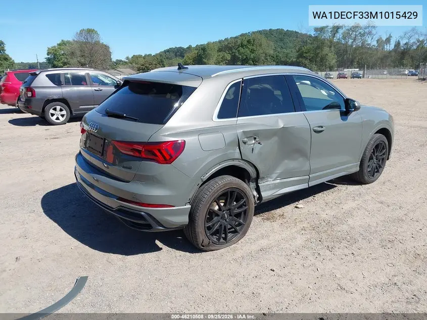 2021 AUDI Q3 VIN WA1DECF33M1015429 — фото 4