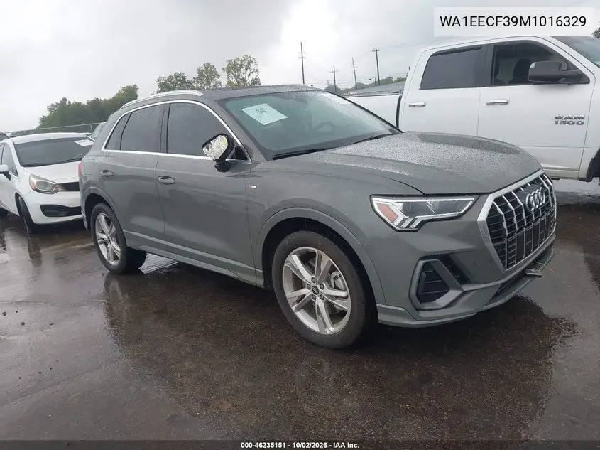 AUDI Q3 2021, VIN WA1EECF39M1016329