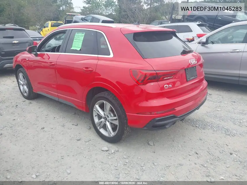2021 AUDI Q3 VIN WA1DEDF30M1045283 — фото 3