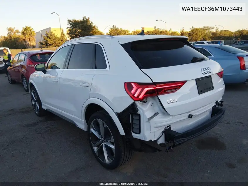 2021 AUDI Q3 VIN WA1EECF36M1073443 — фото 3