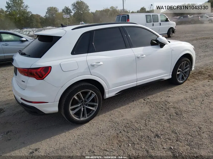 2022 AUDI Q3 VIN WA1DECF31N1043330 — фото 4
