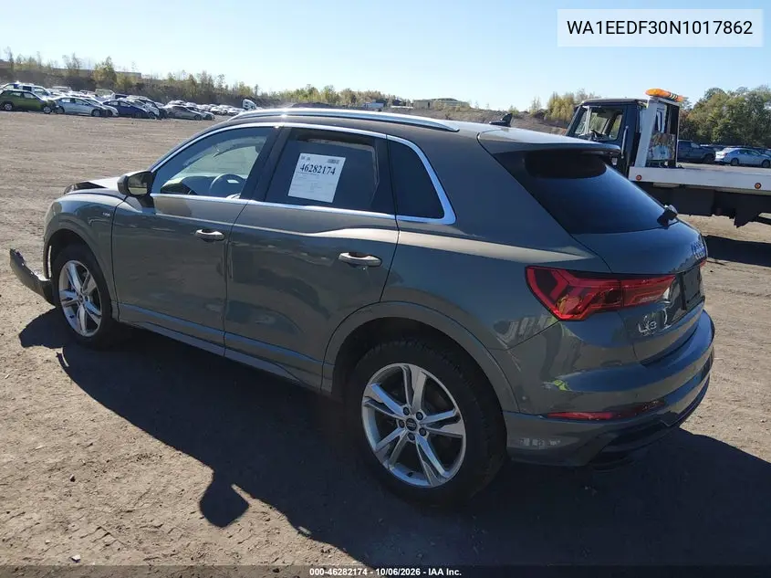 2022 AUDI Q3 VIN WA1EEDF30N1017862 — фото 3