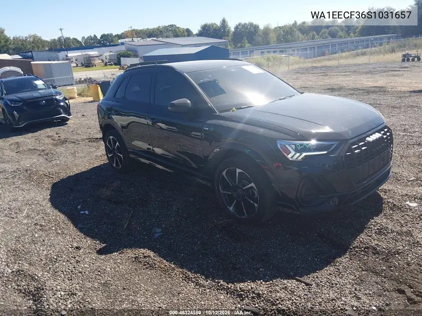 AUDI Q3 2025, VIN WA1EECF36S1031657