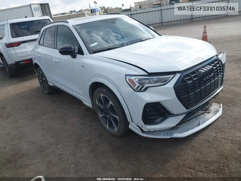 AUDI Q3 2025, VIN WA1EECF33S1035746