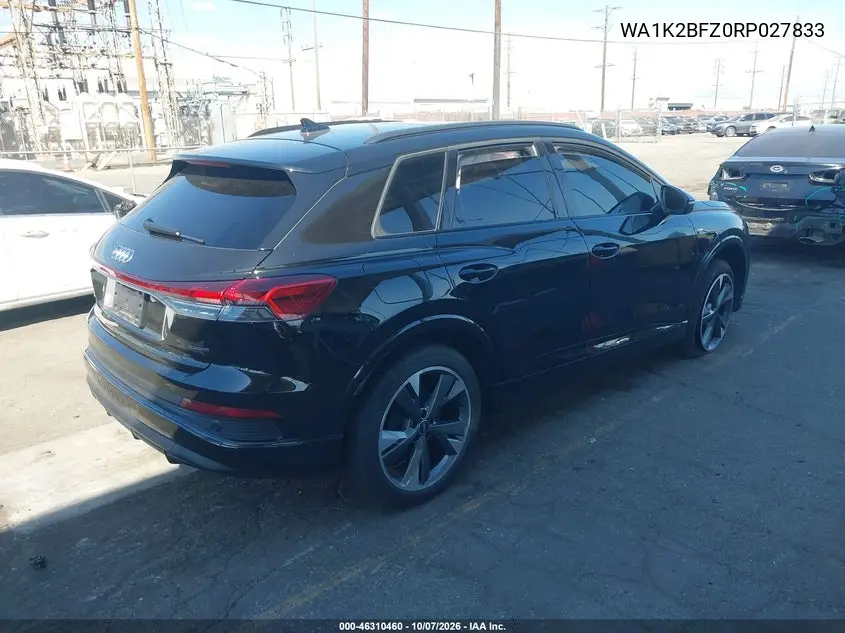 2024 AUDI Q4 E-TRON VIN WA1K2BFZ0RP027833 — фото 4