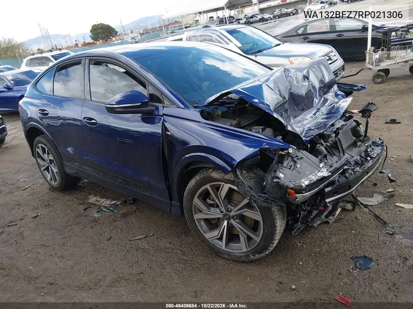 AUDI Q4 SPORTBACK E-TRON 2024, VIN WA132BFZ7RP021306