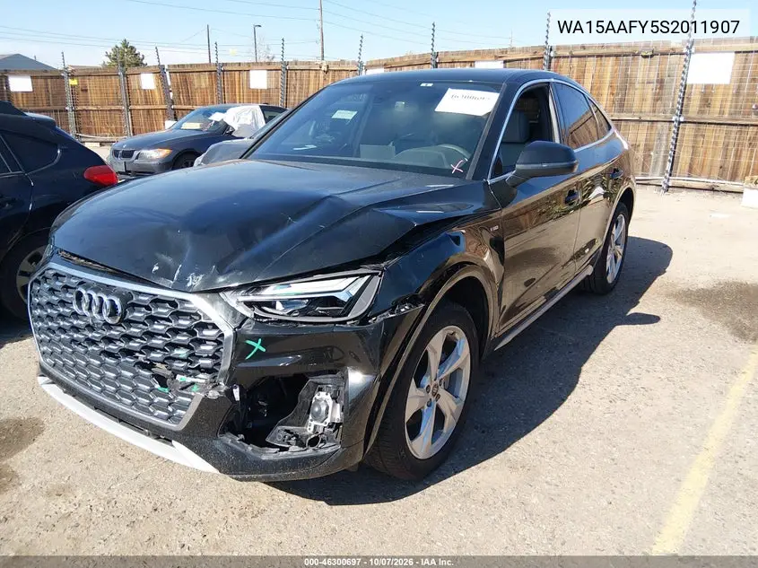 2025 AUDI Q5 SPORTBACK VIN WA15AAFY5S2011907 — фото 2