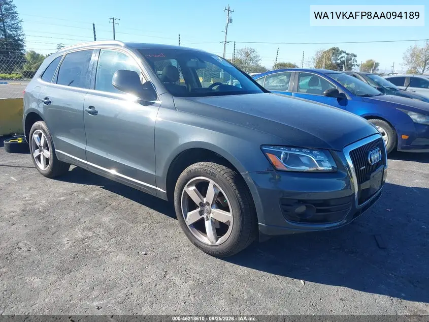 AUDI Q5 2010, VIN WA1VKAFP8AA094189