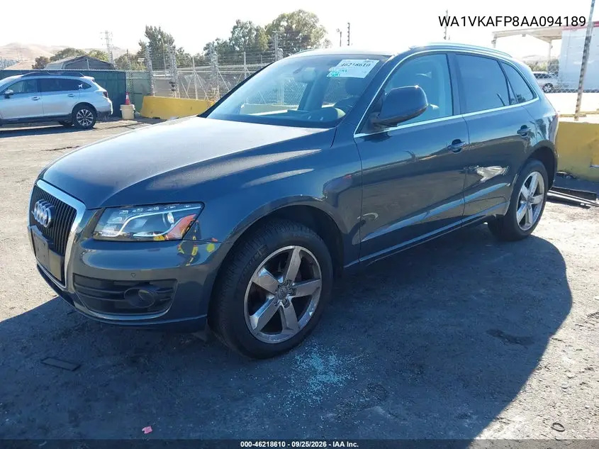 2010 AUDI Q5 VIN WA1VKAFP8AA094189 — фото 2
