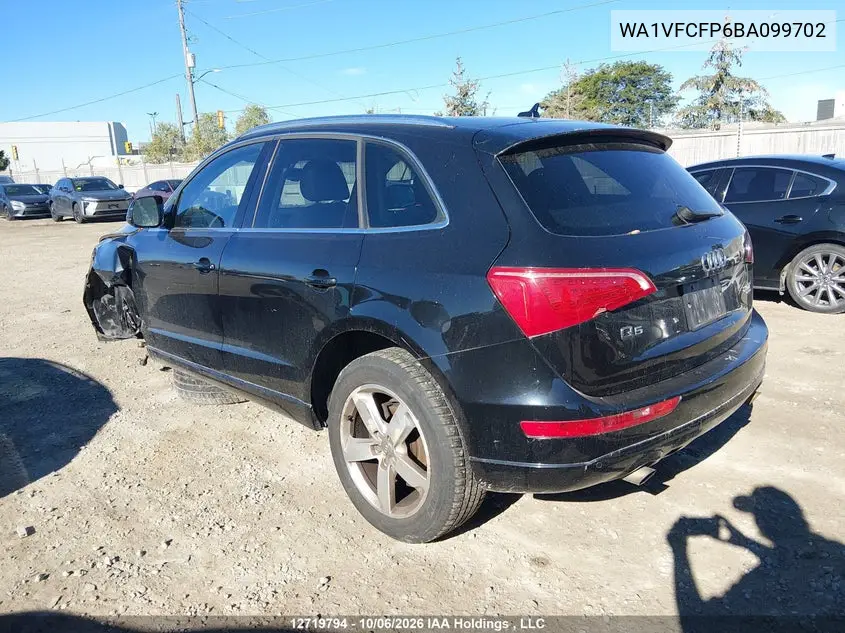 2011 AUDI Q5 VIN WA1VFCFP6BA099702 — фото 3