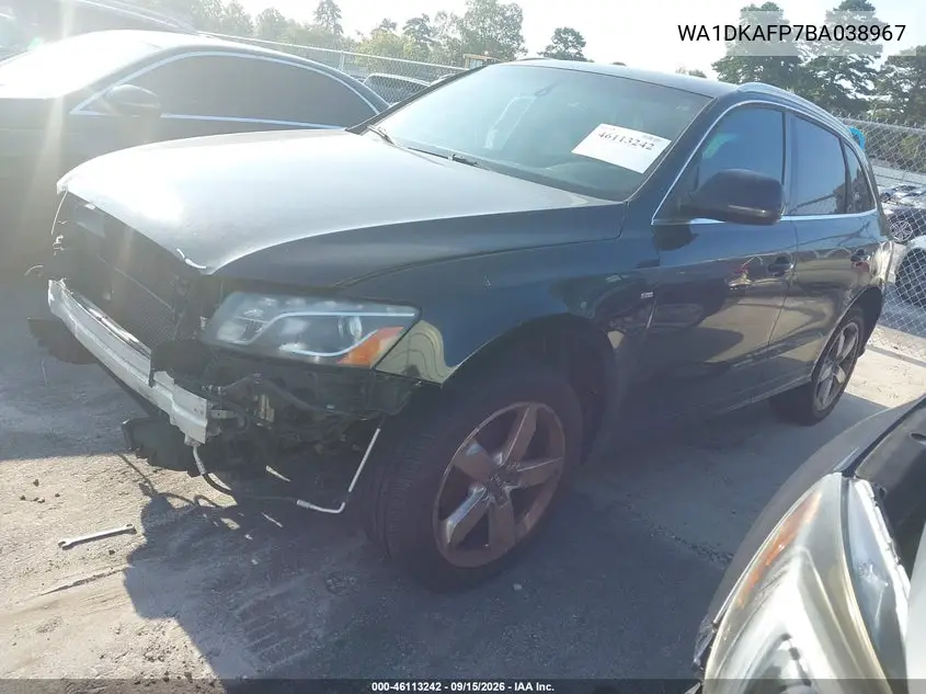 2011 AUDI Q5 VIN WA1DKAFP7BA038967 — фото 2