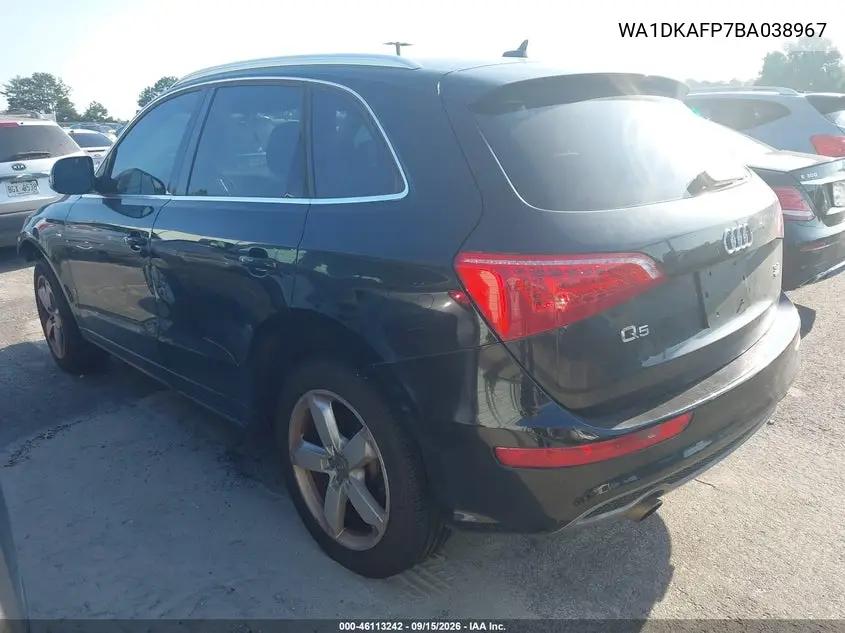 2011 AUDI Q5 VIN WA1DKAFP7BA038967 — фото 3