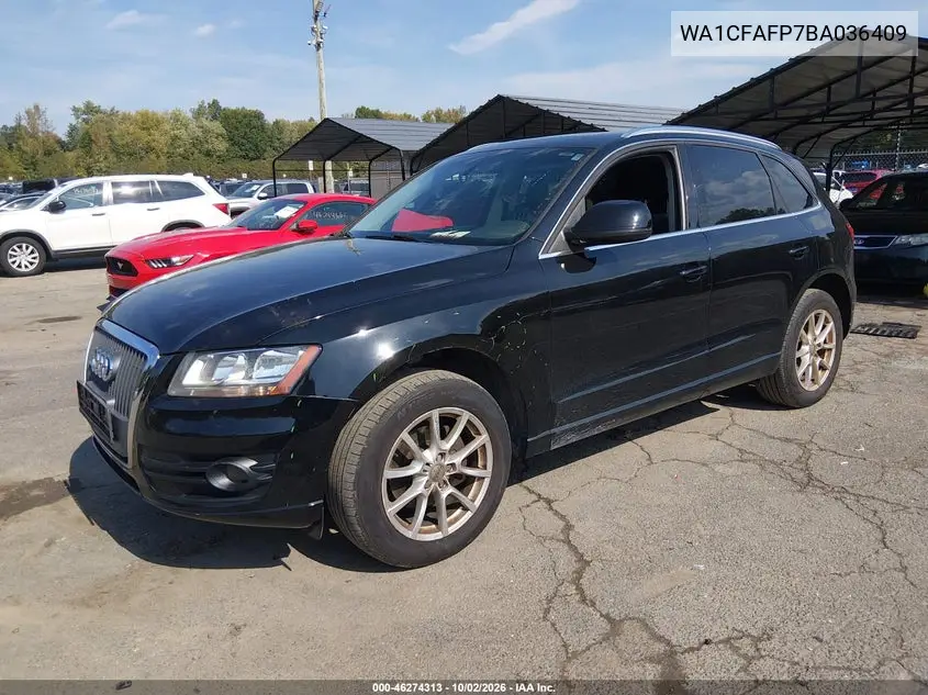 2011 AUDI Q5 VIN WA1CFAFP7BA036409 — фото 2