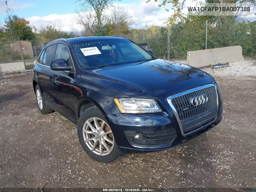 AUDI Q5 2011, VIN WA1CFAFP1BA007388