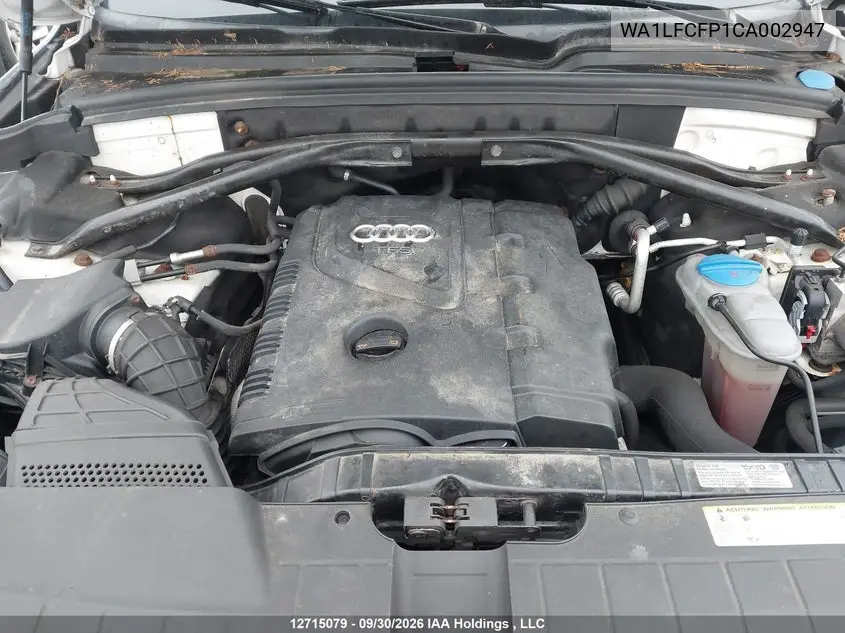 2012 AUDI Q5 VIN WA1LFCFP1CA002947 — фото 10