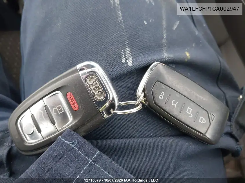 2012 AUDI Q5 VIN WA1LFCFP1CA002947 — фото 11