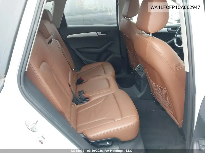2012 AUDI Q5 VIN WA1LFCFP1CA002947 — фото 8