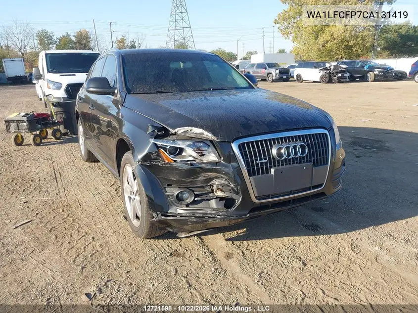 AUDI Q5 2012, VIN WA1LFCFP7CA131419