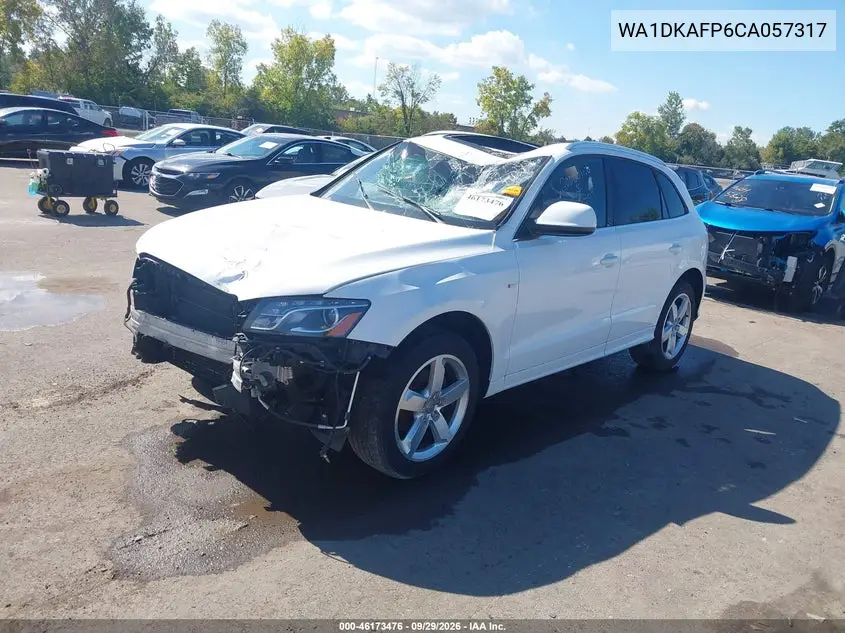 2012 AUDI Q5 VIN WA1DKAFP6CA057317 — фото 2