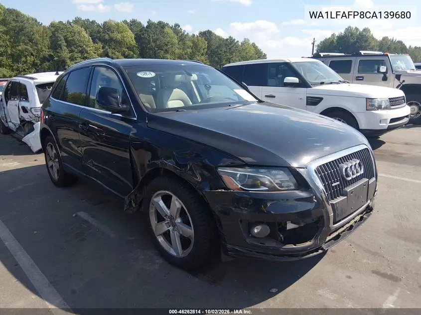 AUDI Q5 2012, VIN WA1LFAFP8CA139680