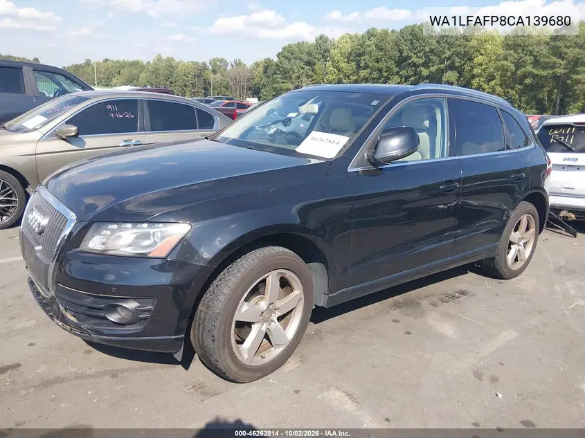 2012 AUDI Q5 VIN WA1LFAFP8CA139680 — фото 2