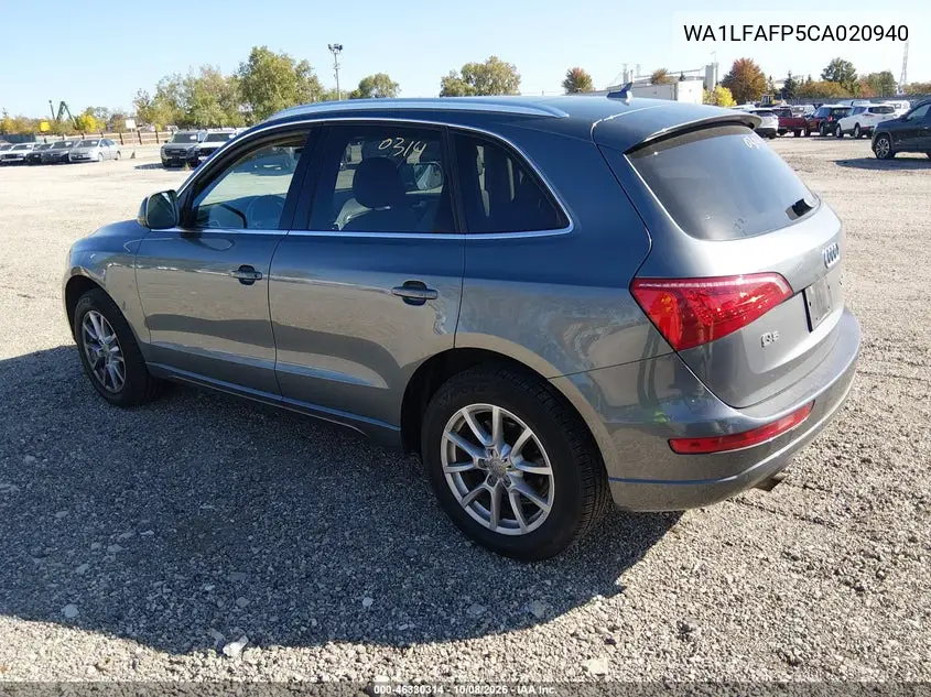 2012 AUDI Q5 VIN WA1LFAFP5CA020940 — фото 3