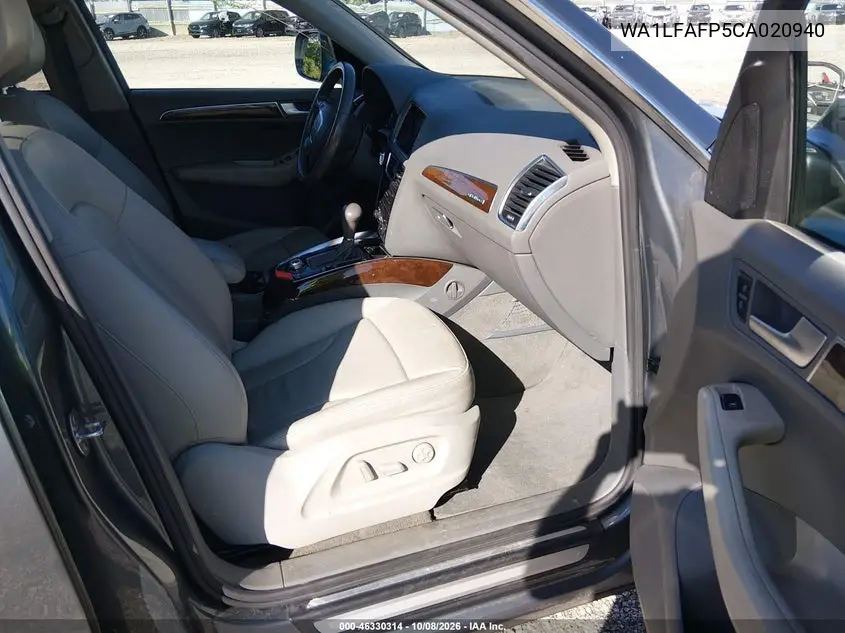 2012 AUDI Q5 VIN WA1LFAFP5CA020940 — фото 5