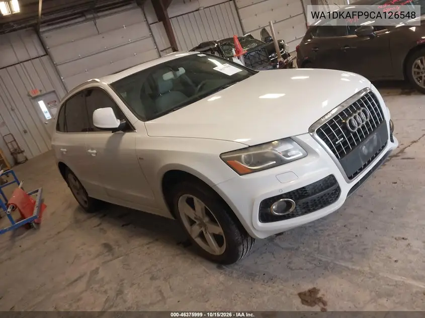 AUDI Q5 2012, VIN WA1DKAFP9CA126548