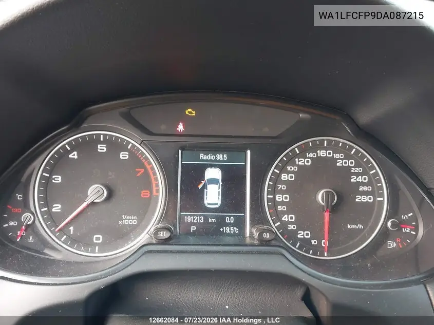 2013 AUDI Q5 VIN WA1LFCFP9DA087215 — фото 7