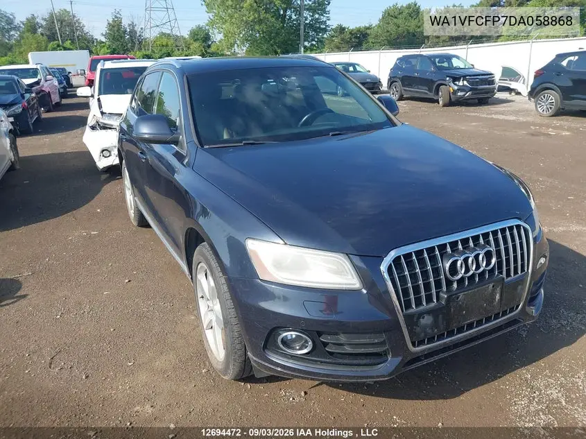 AUDI Q5 2013, VIN WA1VFCFP7DA058868