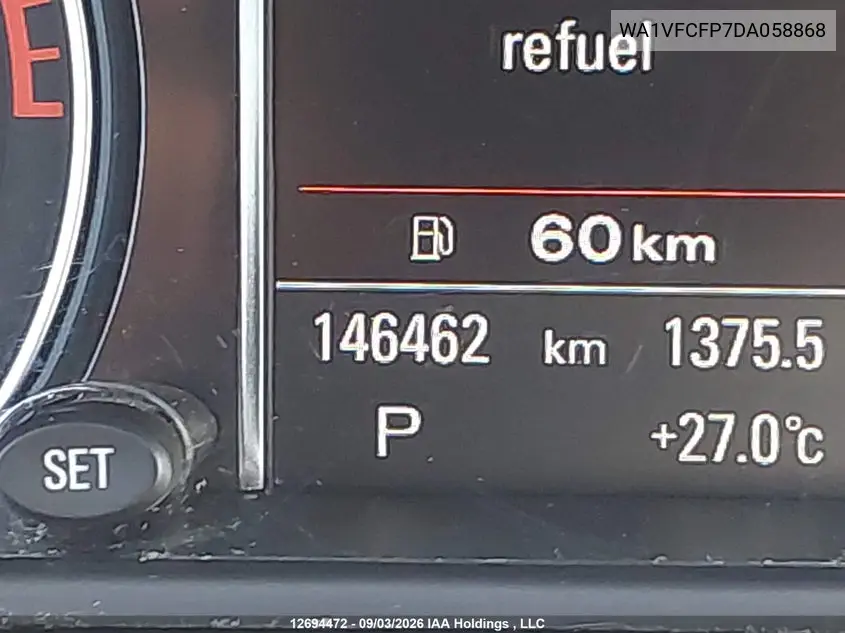 2013 AUDI Q5 VIN WA1VFCFP7DA058868 — фото 15